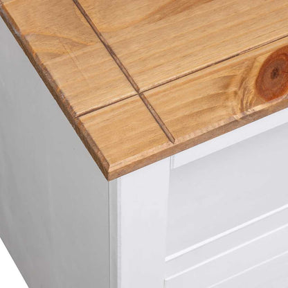 Corner TV Cabinet White 93x49x49 cm Solid Pine Panama Range