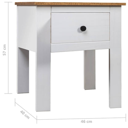 Bedside Cabinet | White, Natural | Solid Pine Wood | 46x40x57 cm