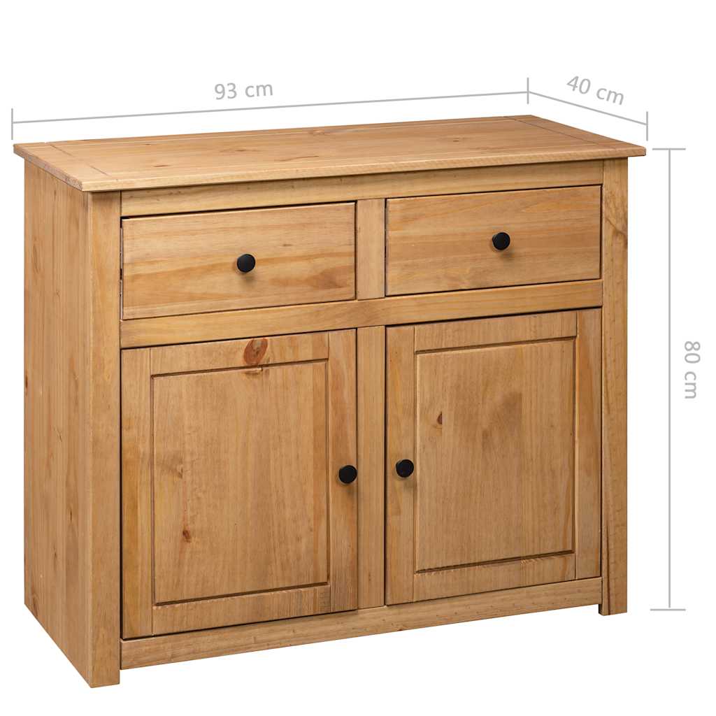 282697 vidaXL Sideboard 93x40x80 cm Solid Pinewood Panama Range
