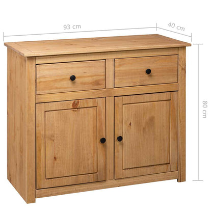 282697 vidaXL Sideboard 93x40x80 cm Solid Pinewood Panama Range