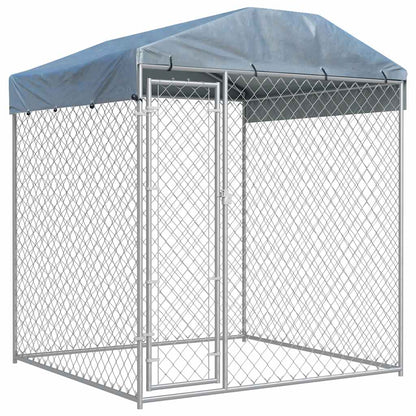 145026 vidaXL Outdoor Dog Kennel with Canopy Top 193x193x225 cm