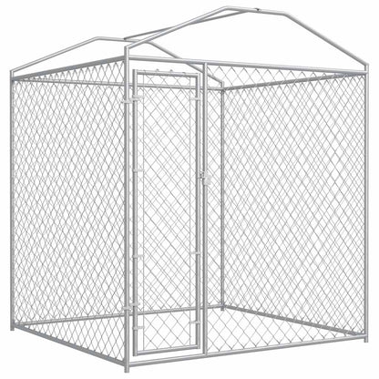 145026 vidaXL Outdoor Dog Kennel with Canopy Top 193x193x225 cm