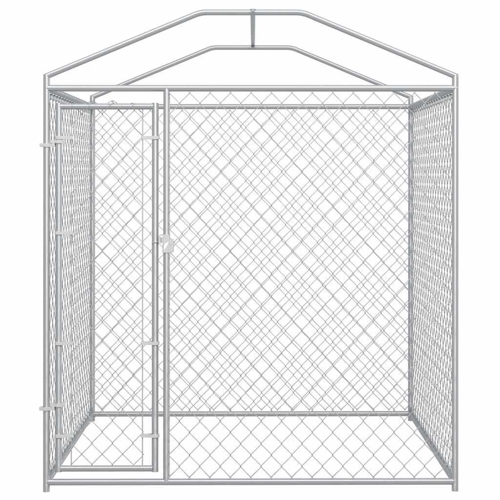 145026 vidaXL Outdoor Dog Kennel with Canopy Top 193x193x225 cm