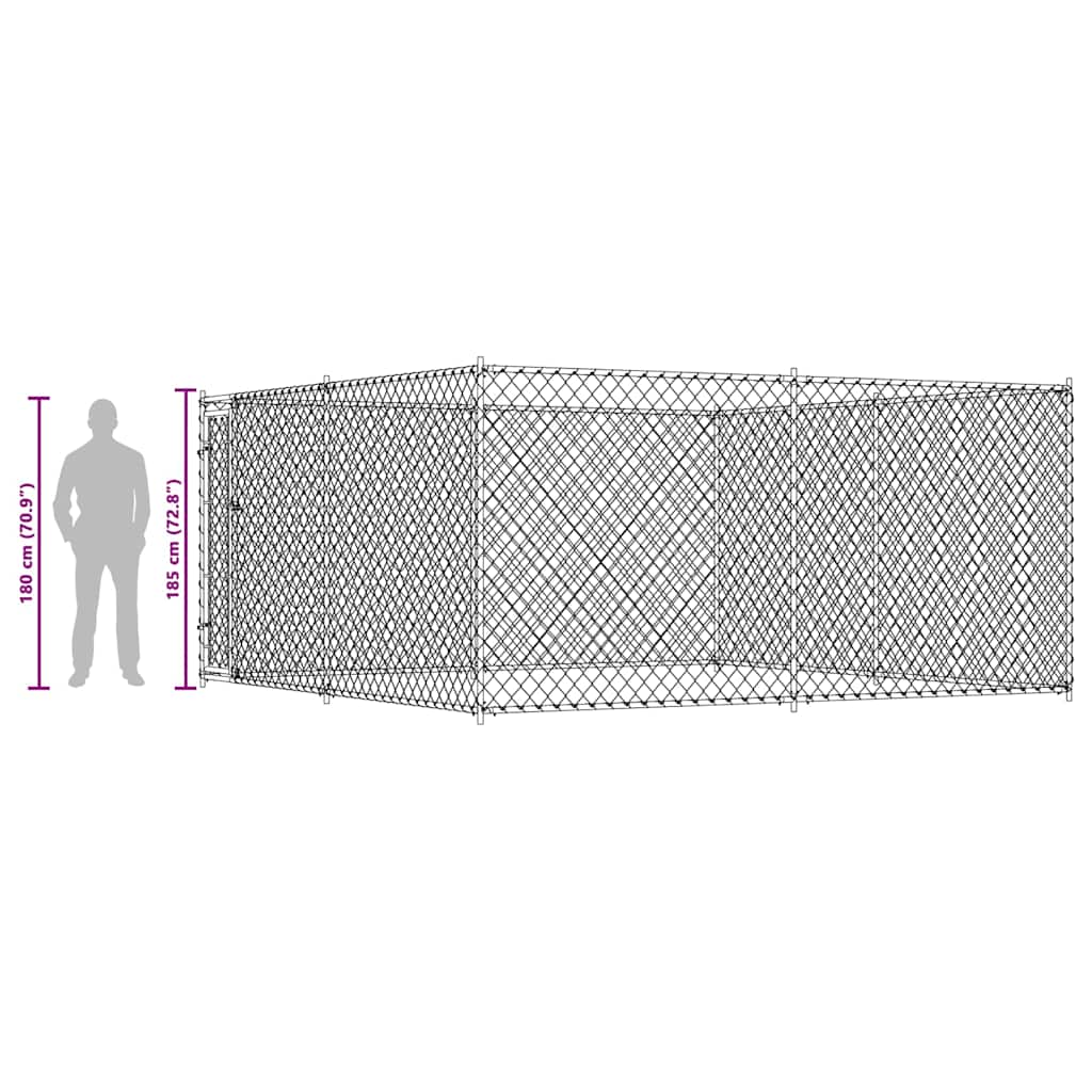 Outdoor Dog Kennel 383x383x185 cm