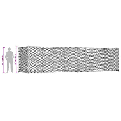 145030 vidaXL Outdoor Dog Kennel 760x192x185 cm