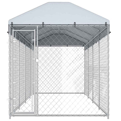 Outdoor Dog Kennel with Roof 760x190x225 cm