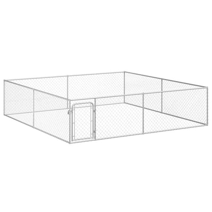 Outdoor Dog Kennel Galvanised Steel 4x4x1 m