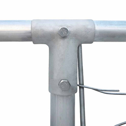 170820 vidaXL Outdoor Dog Kennel Galvanised Steel 4x4x1 m
