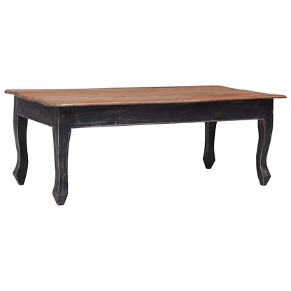 283904 vidaXL Coffee Table Black 120x60x45 cm Solid Mahogany Wood