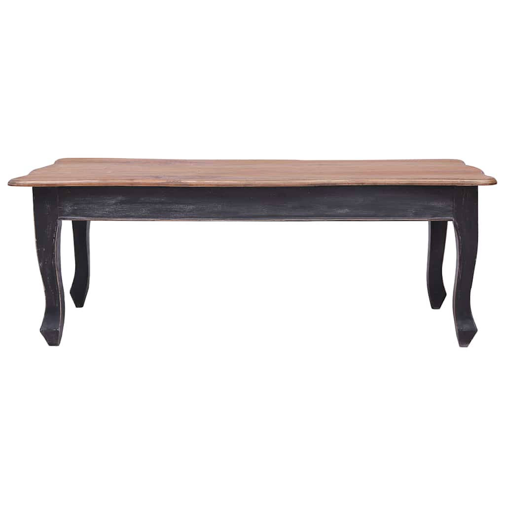 283904 vidaXL Coffee Table Black 120x60x45 cm Solid Mahogany Wood