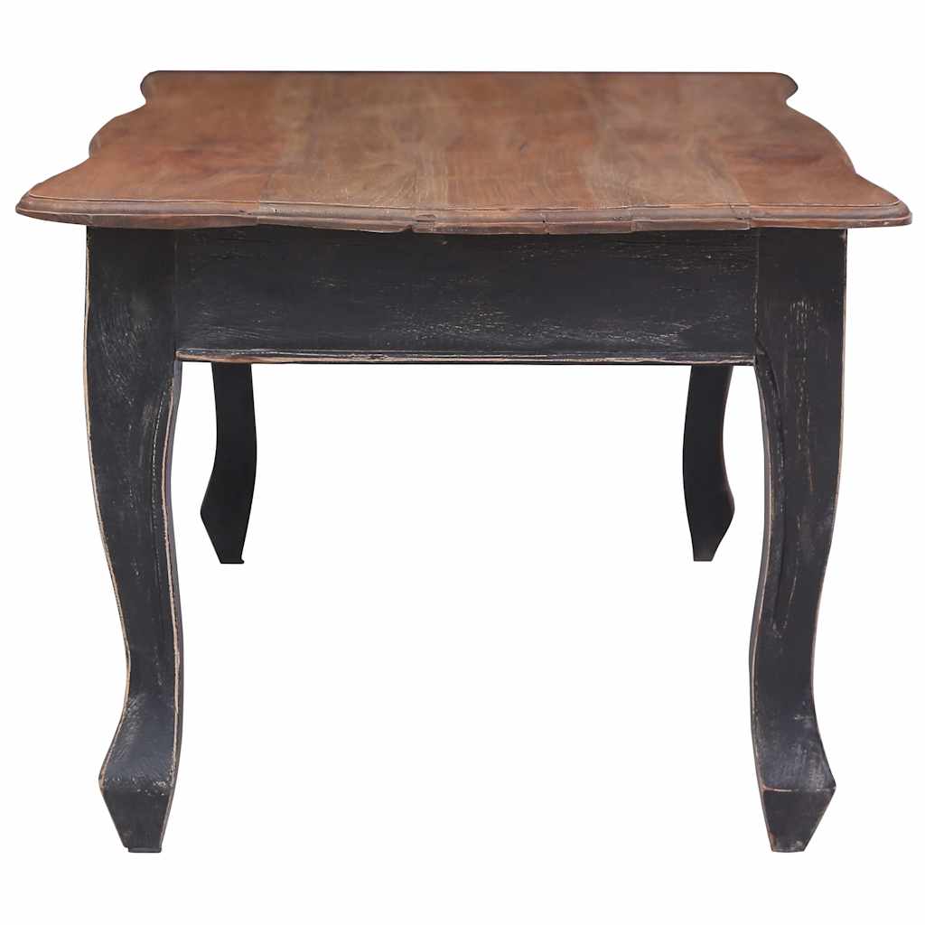283904 vidaXL Coffee Table Black 120x60x45 cm Solid Mahogany Wood