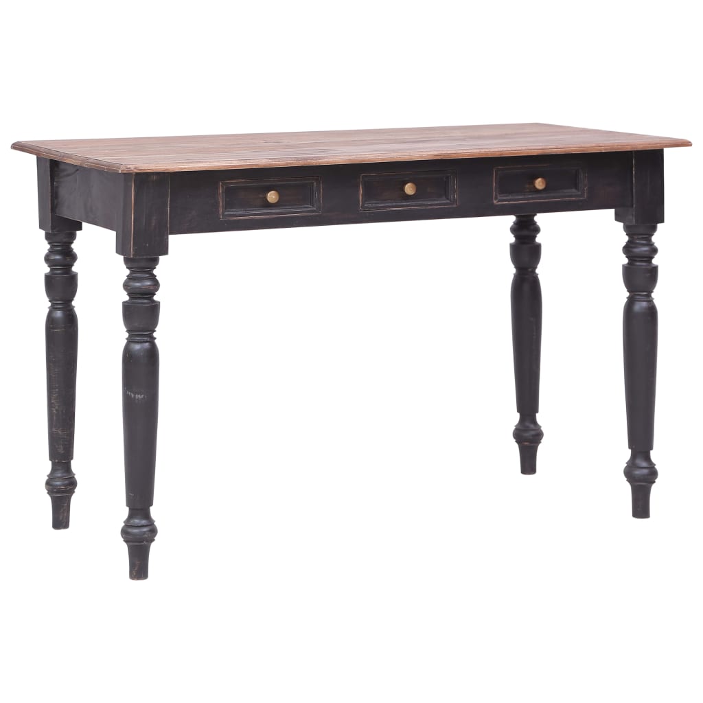 Desk | Old brown | Solid mahogany wood | Medium | Desk | Rectangular