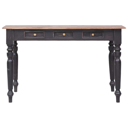 283907 vidaXL Desk with 3 Drawers 117x57x75 cm Solid Mahogany Wood