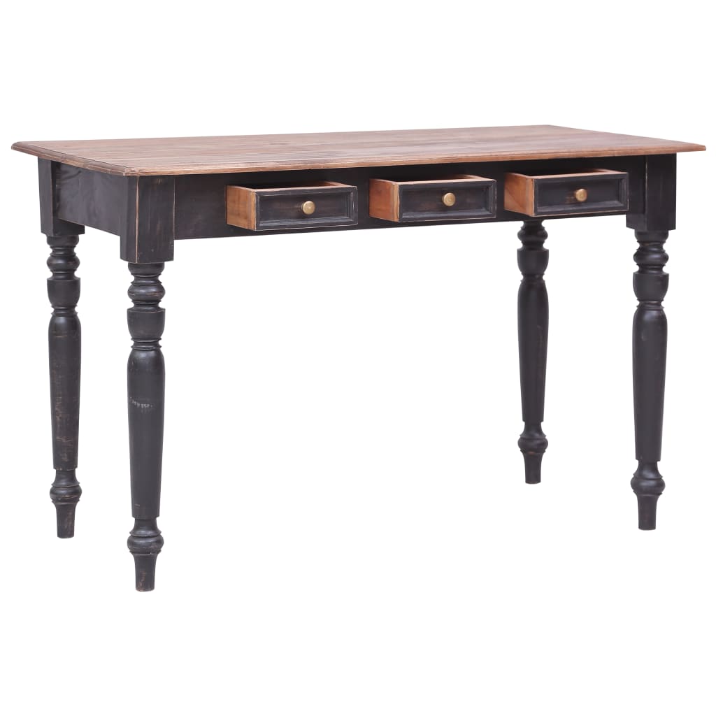 Desk | Old brown | Solid mahogany wood | Medium | Desk | Rectangular