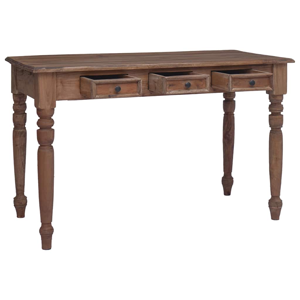 283909 vidaXL Desk with Drawers 117x57x75 cm Solid Mahogany Wood