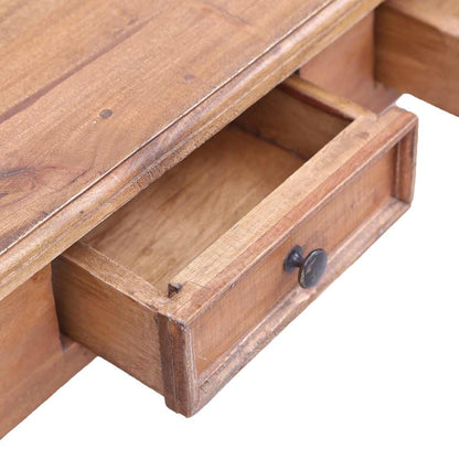 Desk with Drawers 117x57x75 cm Solid Mahogany Wood