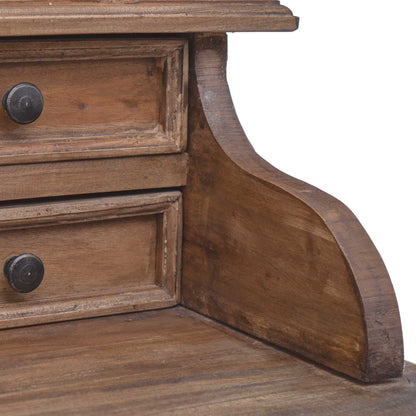 283912 vidaXL Writing Desk with Drawers 90x50x101 cm Solid Mahogany Wood