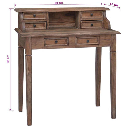 Writing Desk | Warm Brown | Solid Mahogany Wood | Medium | Writing Desk