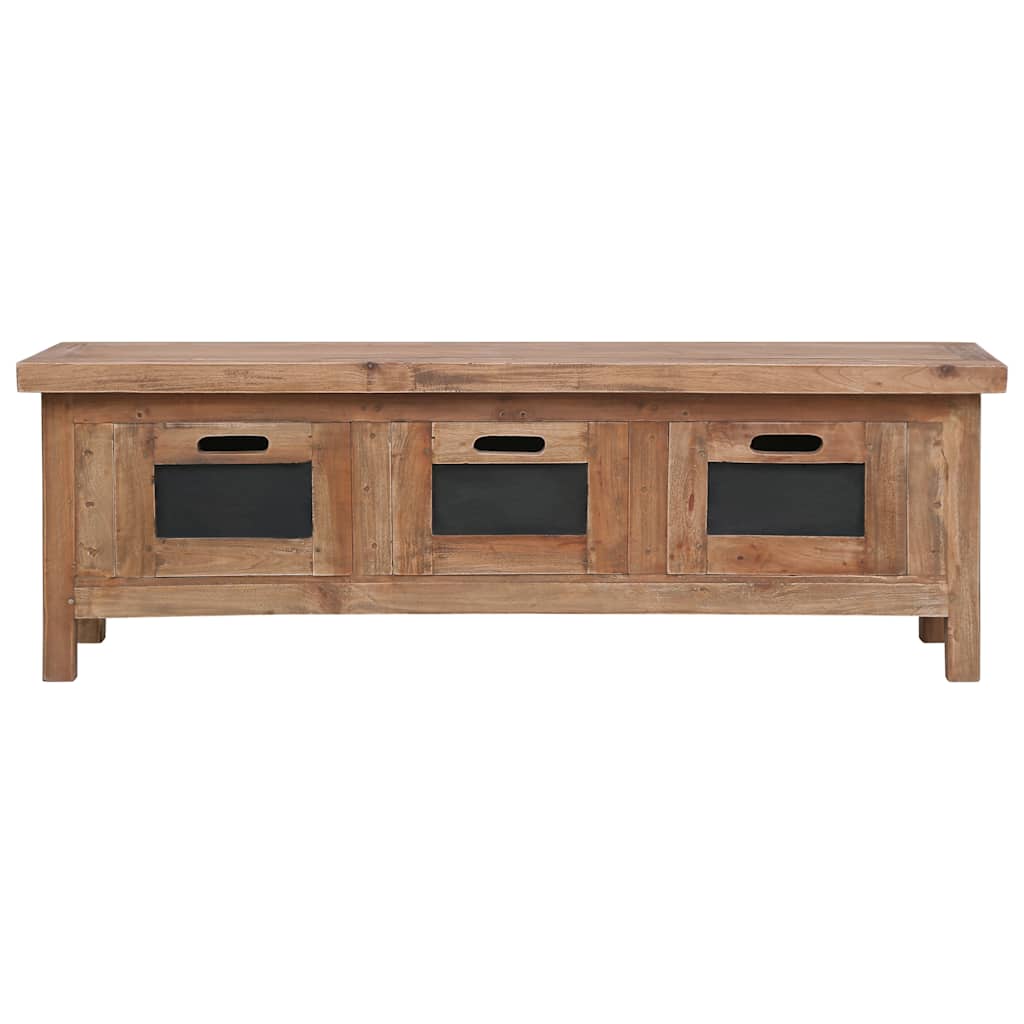 283913 vidaXL TV Cabinet with 3 Drawers 120x30x40 cm Solid Mahogany Wood