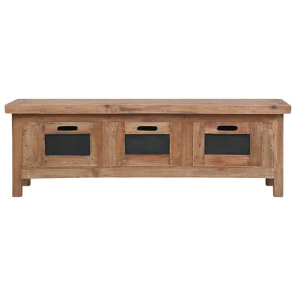 283913 vidaXL TV Cabinet with 3 Drawers 120x30x40 cm Solid Mahogany Wood