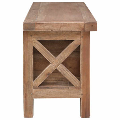 283913 vidaXL TV Cabinet with 3 Drawers 120x30x40 cm Solid Mahogany Wood