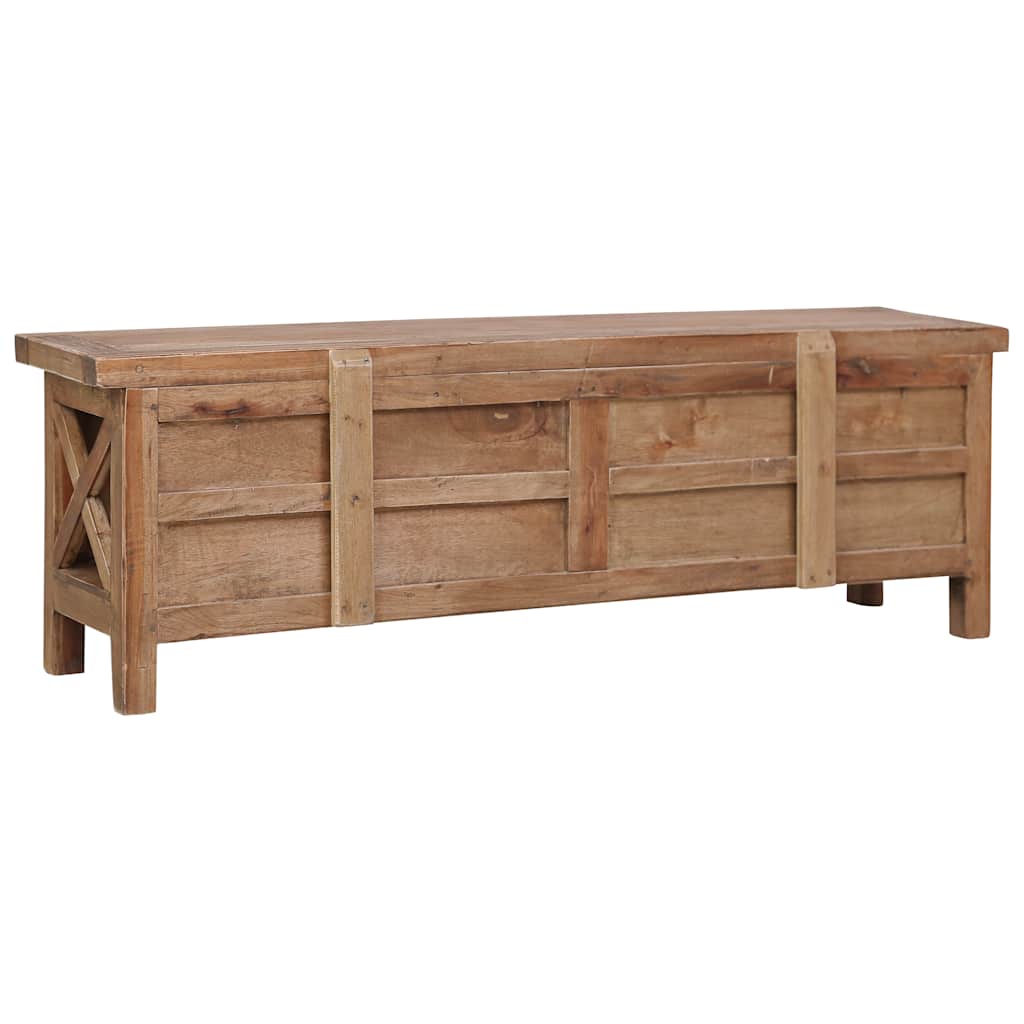 283913 vidaXL TV Cabinet with 3 Drawers 120x30x40 cm Solid Mahogany Wood