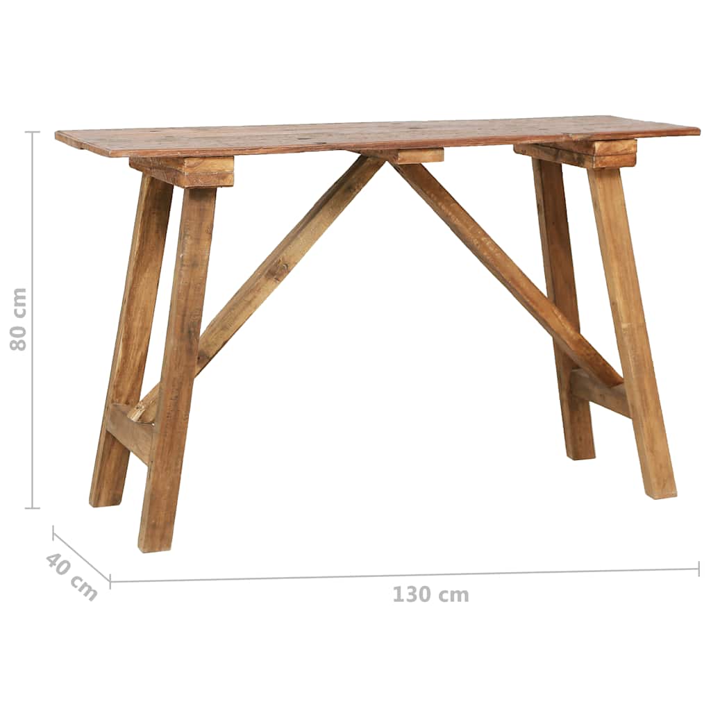 283916 vidaXL Console Table 130x40x80 cm Mixed Recycled Wood