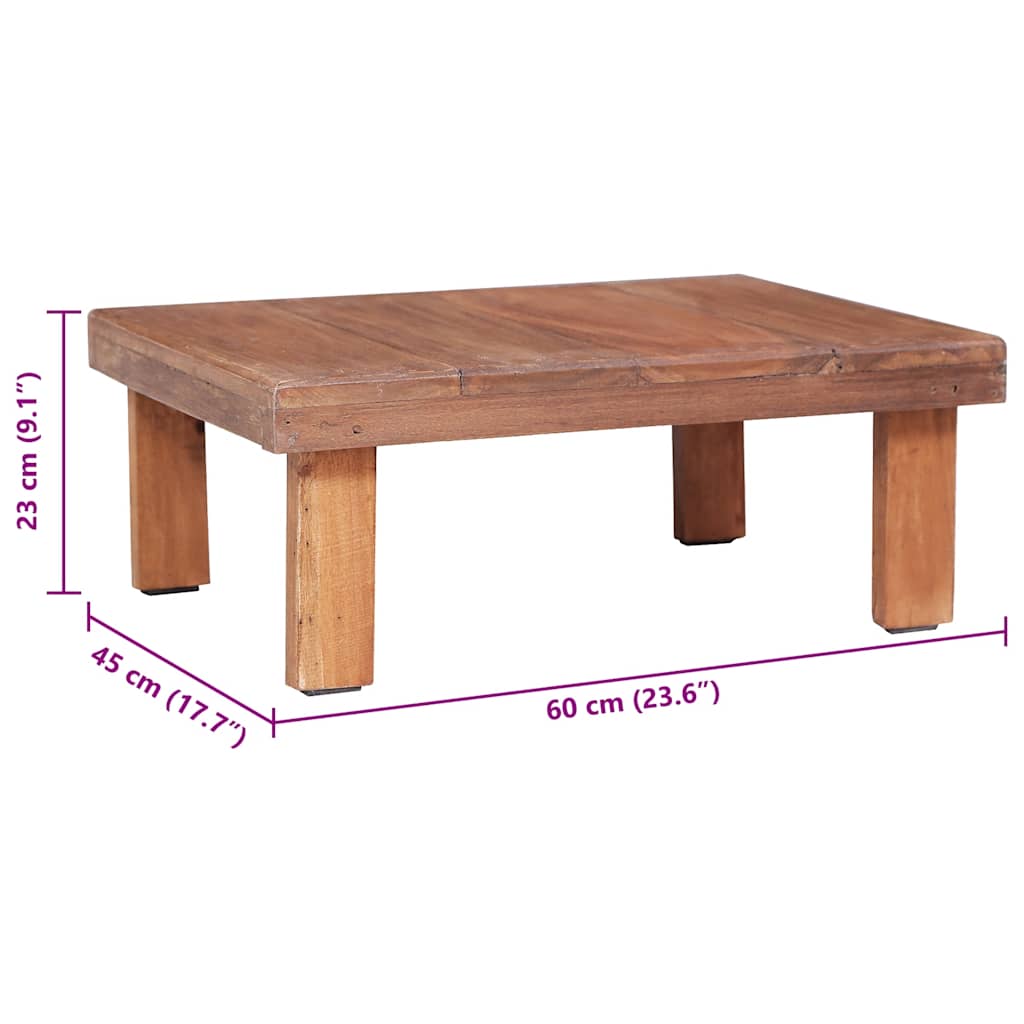 Coffee Table 60x45x23 cm Solid Mahogany Wood