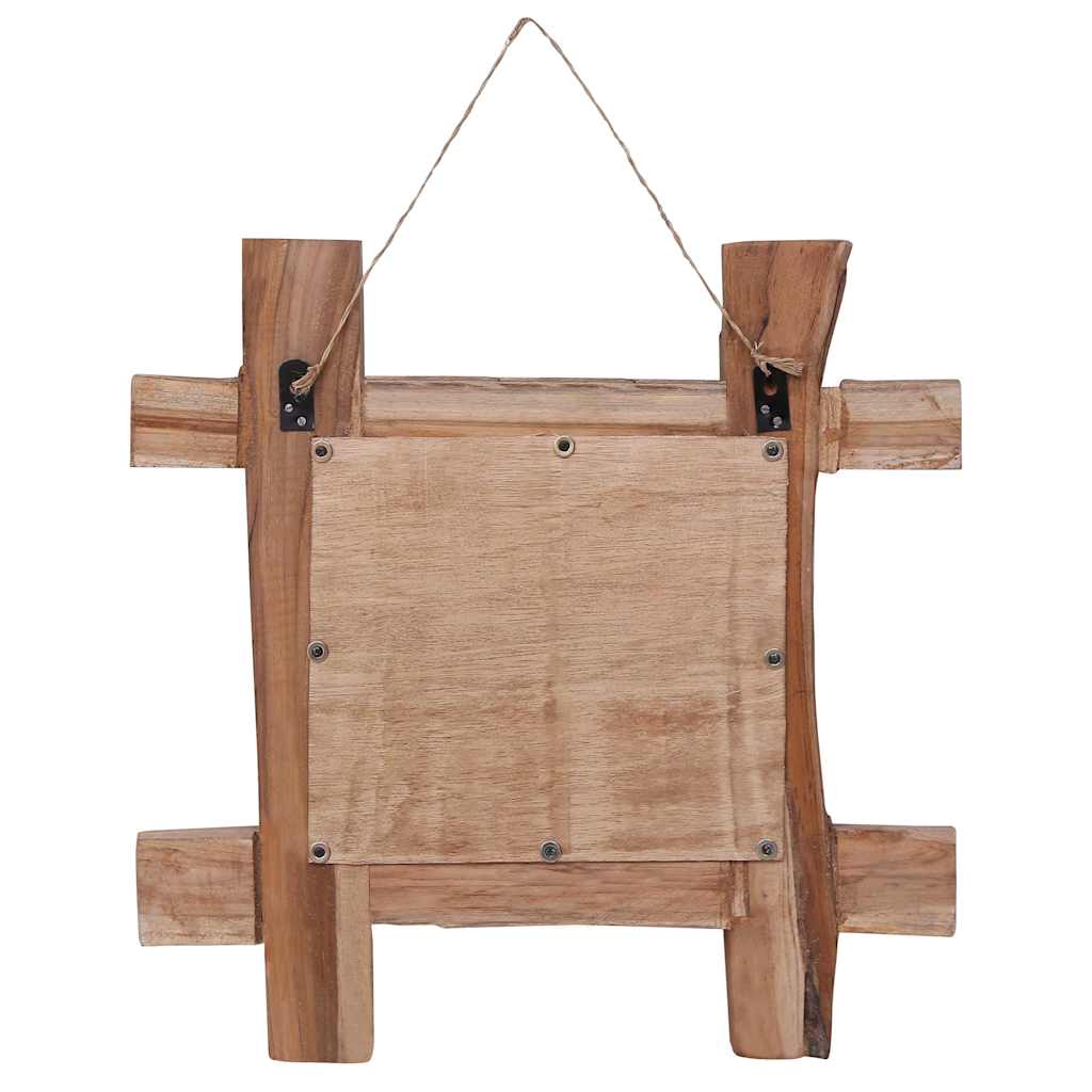 283933 vidaXL Log Mirror Natural 50x50 cm Recycled Teak Wood