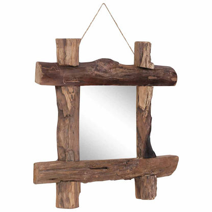 283933 vidaXL Log Mirror Natural 50x50 cm Recycled Teak Wood