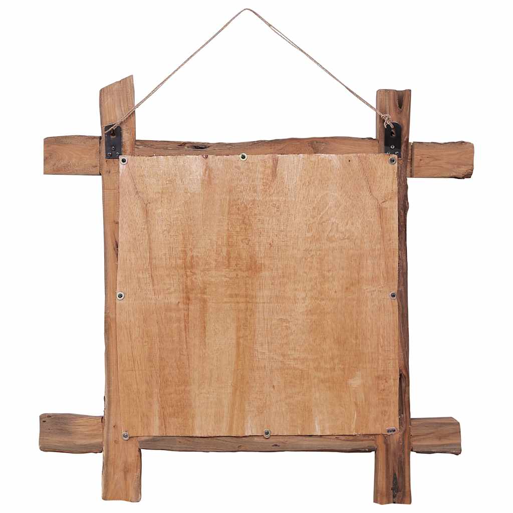 283934 vidaXL Log Mirror Natural 70x70 cm Recycled Teak Wood