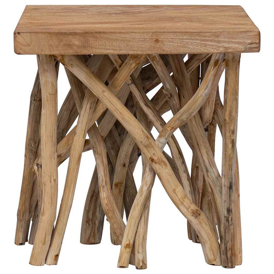 Log Coffee Table 40x40x40 cm Mixed Recycled Wood