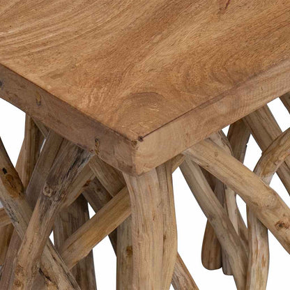 Log Coffee Table 40x40x40 cm Mixed Recycled Wood