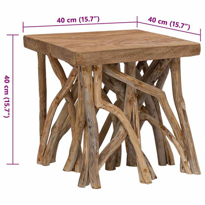 Log Coffee Table 40x40x40 cm Mixed Recycled Wood