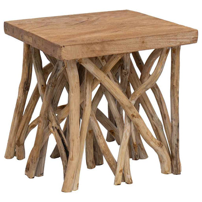Log Coffee Table 40x40x40 cm Mixed Recycled Wood