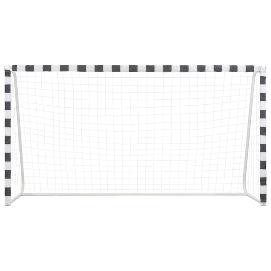 Soccer Goal 300x160x90 cm Metal Black and White