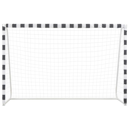 Soccer Goal 300x200x90 cm Metal Black and White