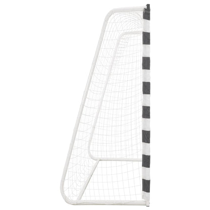 91954 vidaXL Soccer Goal 300x200x90 cm Metal Black and White