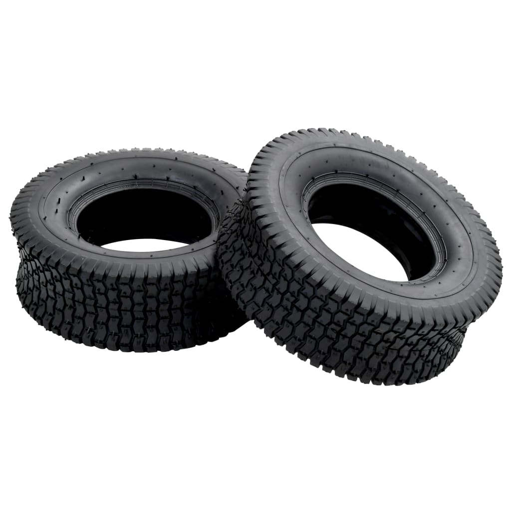 Tyre | Set of 2 | Black | Rubber | 13x5.00-6 | Heavy Weight Endurance