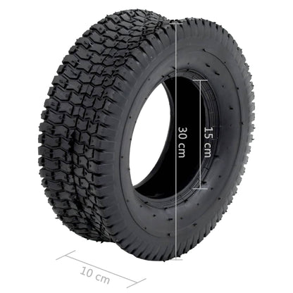 Tyre | Set of 2 | Black | Rubber | 13x5.00-6 | Heavy Weight Endurance
