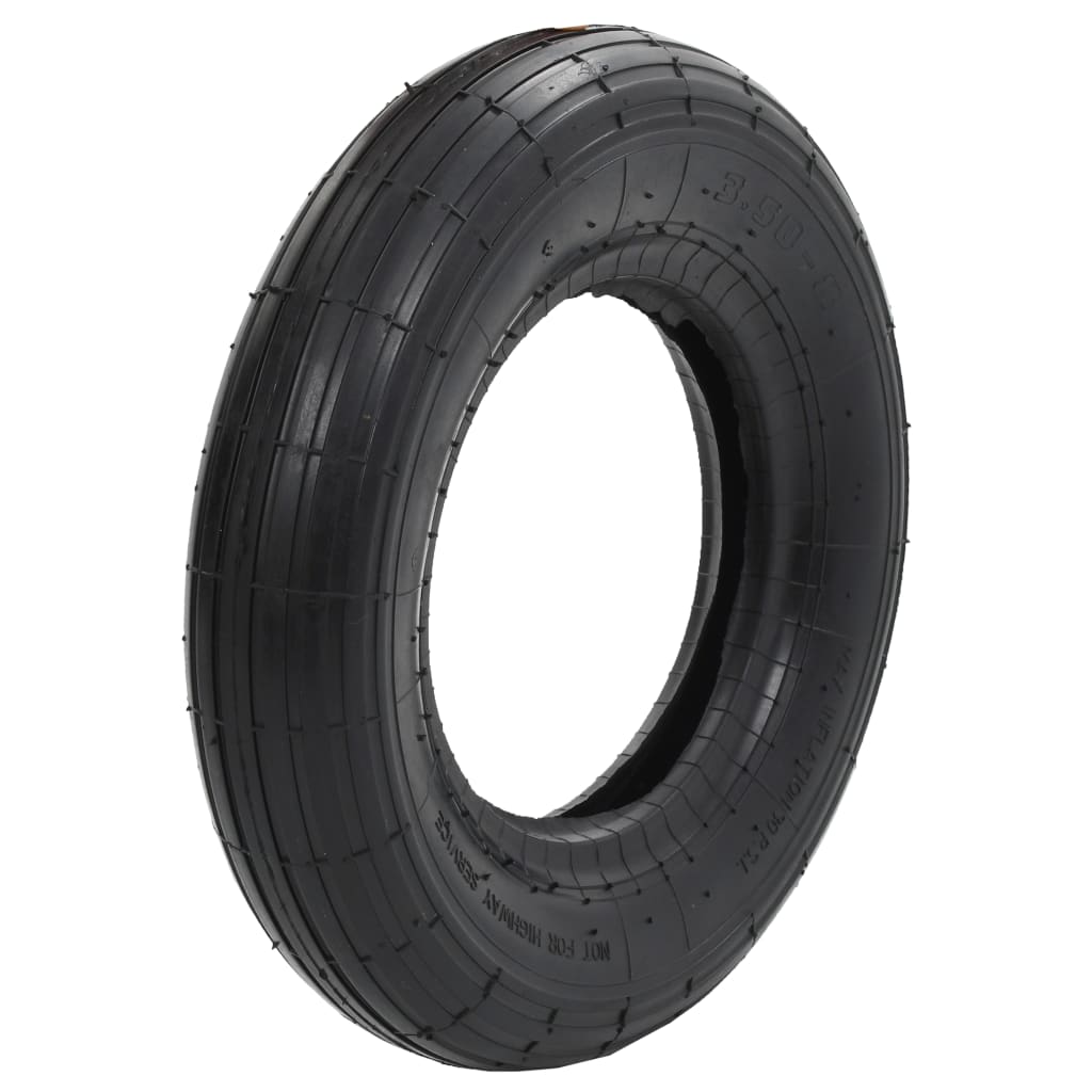 Tyre | Black | Rubber | 3.50-8 | Heavy Weight Endurance | Tyre | Circular