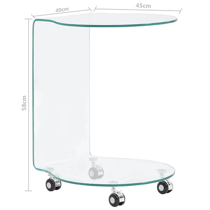 284725 vidaXL Coffee Table 45x40x58 cm Tempered Glass