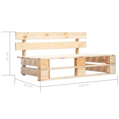 Pallet Bench | Natural wood colour | Impregnated pinewood | Standard