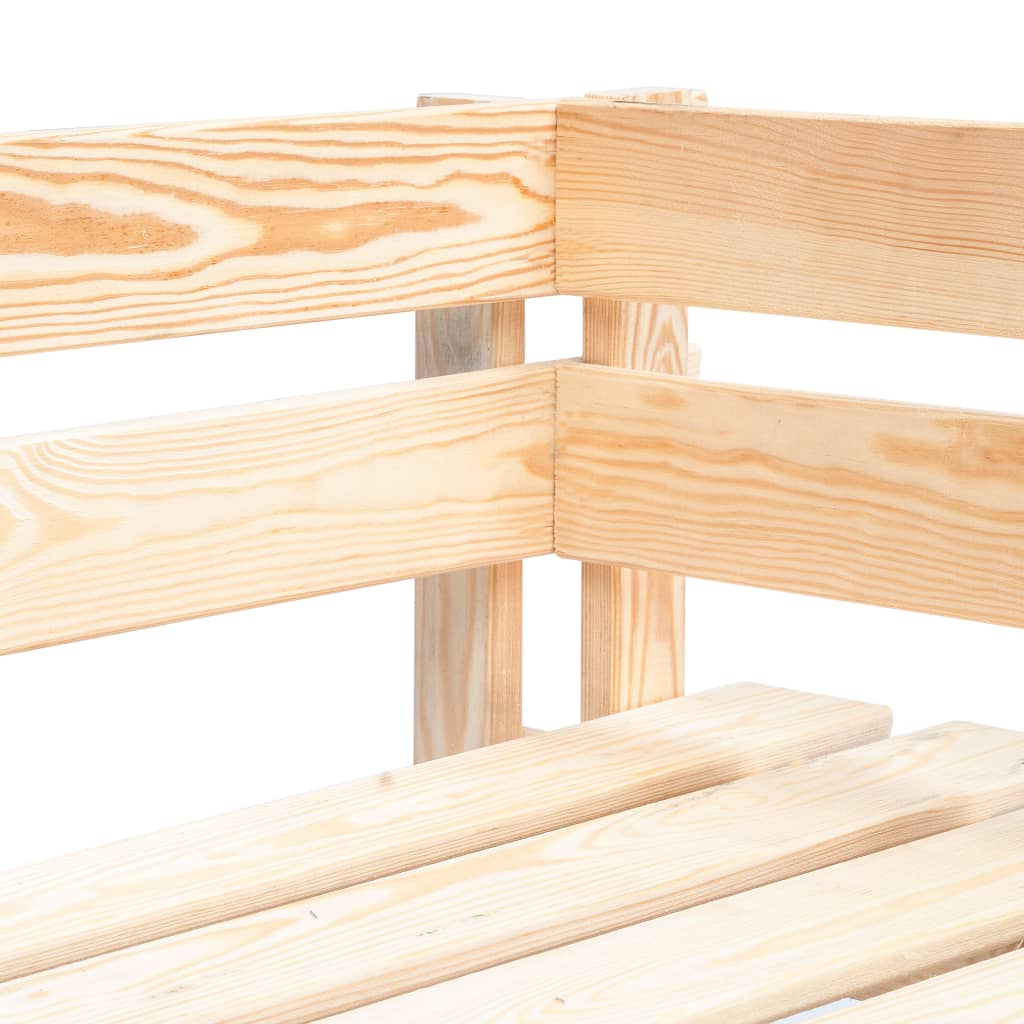 Garden Pallet Corner Bench Wood