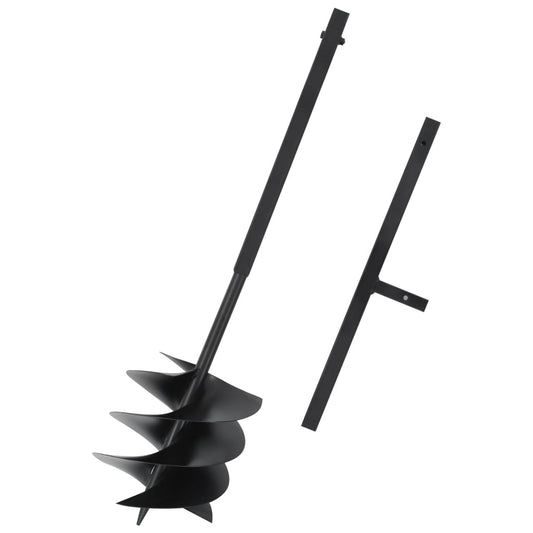 Ground Drill with Handle 250 mm Steel Black