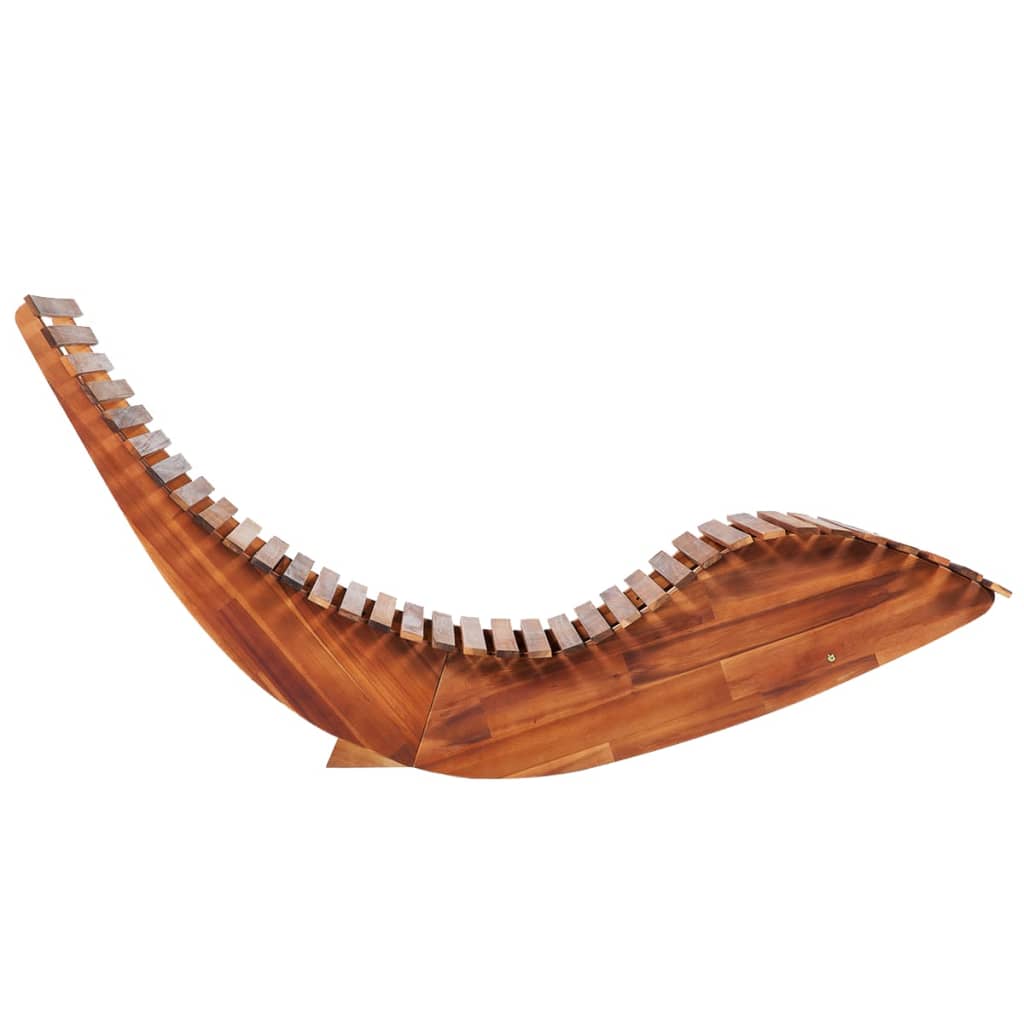 Sun Lounger | Set of 2 | Light brown | Acacia wood