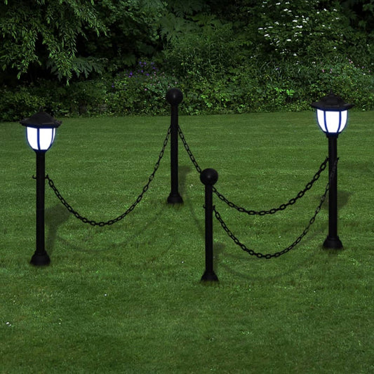 Garden Lamp | Set of 4 | Black, Cool White | Tough plastic, PP material
