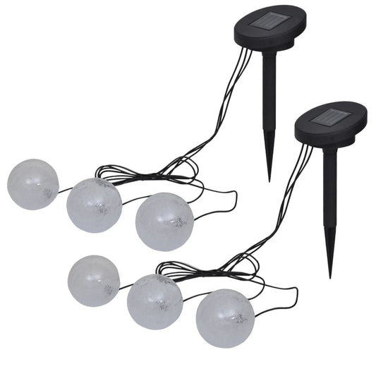 Garden Lamp | Set of 6 | Transparent | Plastic | 9.5 cm Diameter