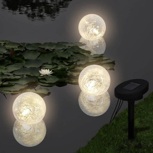 Garden Lamp | Set of 6 | Transparent | Plastic | 9.5 cm Diameter