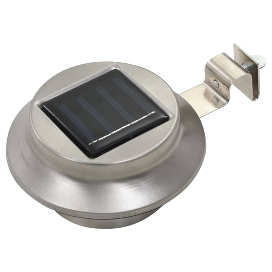 Solar Lamp | Set of 12 | Silver | Stainless steel | 12 cm diameter